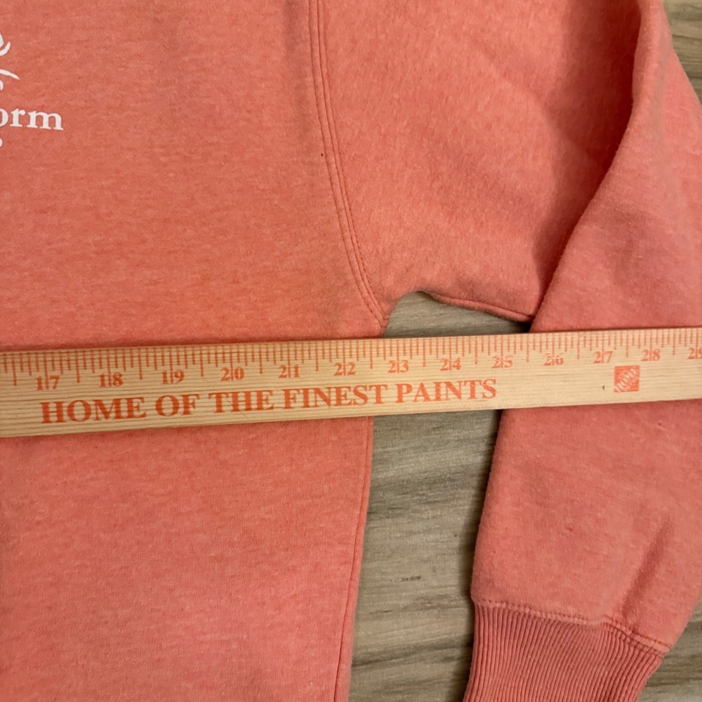 Quiet Storm Surf Shop Coral Pink Gingham Crab Graphic Crewneck Sweatshirt Medium - Picture 7 of 7